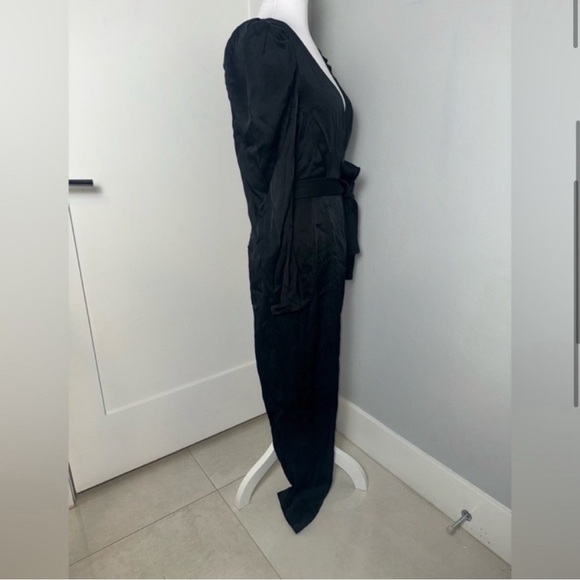 A.L.C. Christian Black Jumpsuit with Wrap Belt/ Size Large/ Size 8 - Picture 5 of 12